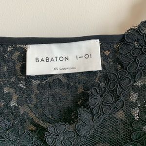 Aritzia/Babaton black lace tank top
